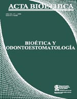 											Ver Vol. 12 Núm. 1 (2006): Bioética y odontoestomatología
										